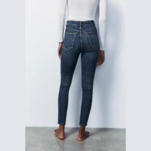 Navy-Blue-High-Waist-Skinny-Jeans