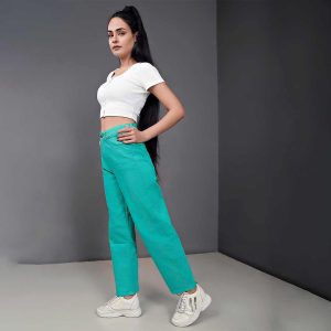 High waist ICHI C-Green Boyfreind Women Jeans
