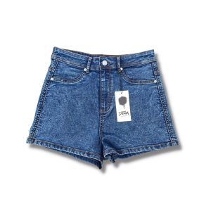 High Waist Dark Wash Denim Shorts